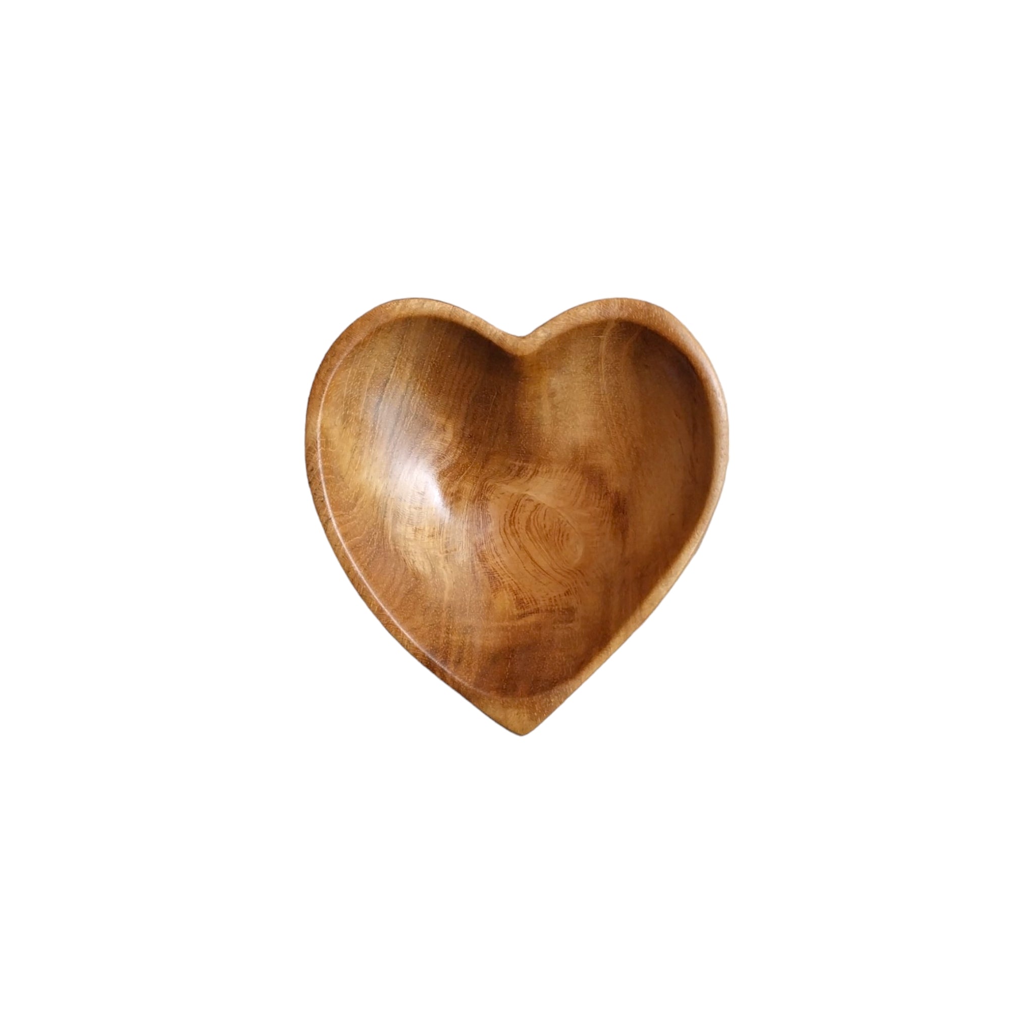 Teak Wood Heart Shaped Wooded Bowl
