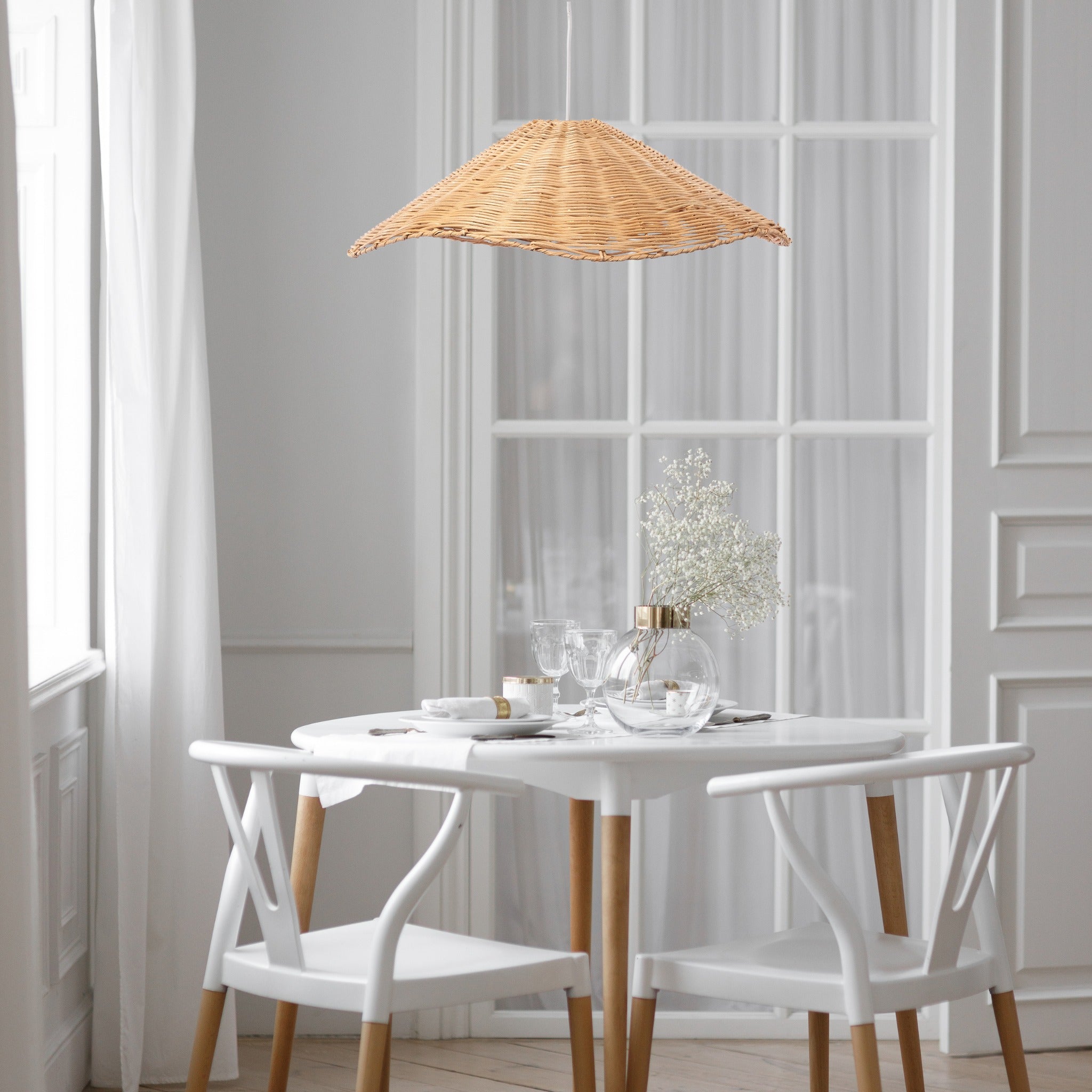 Lotus Rattan Pendant Ceiling Light