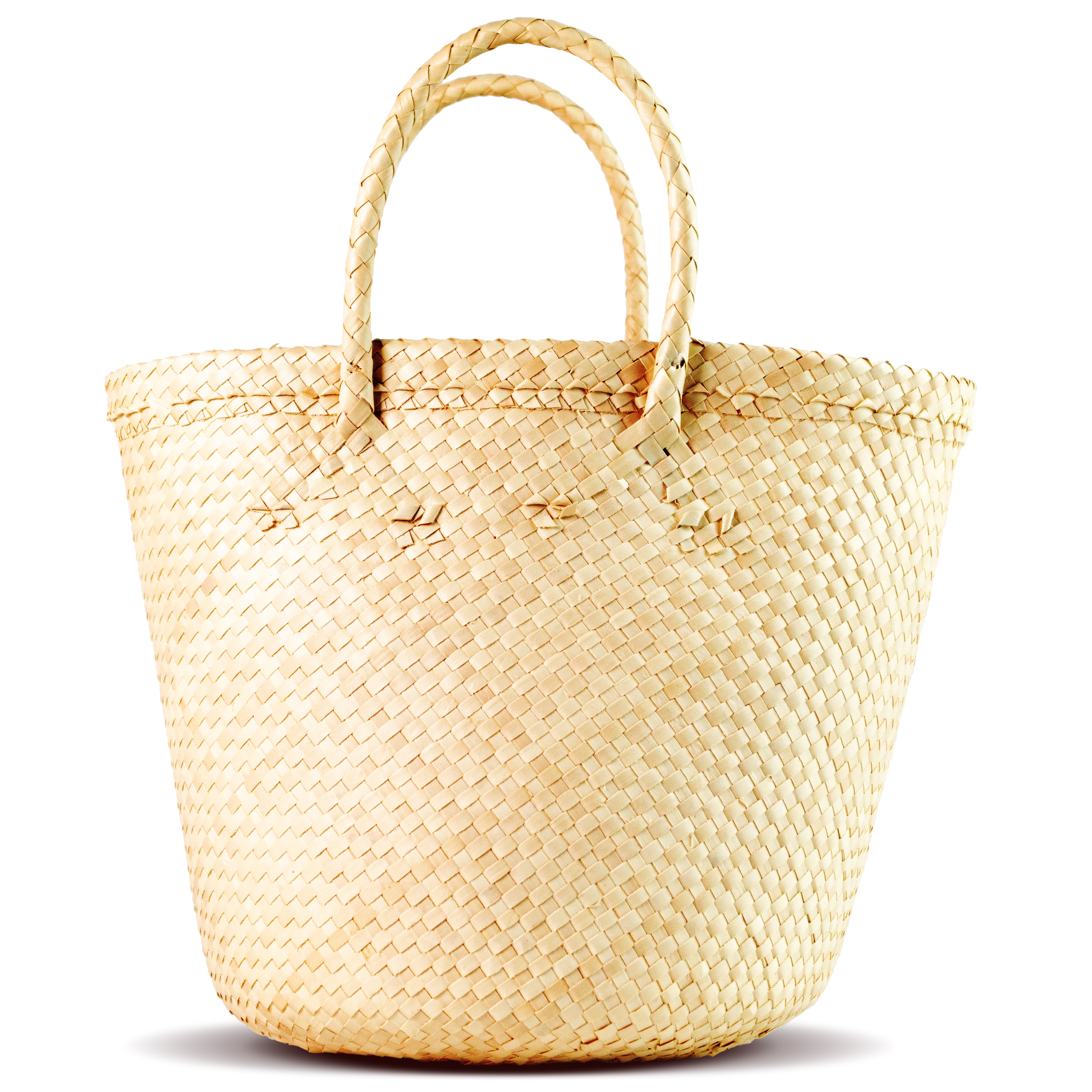 Mini French Market Basket Tote Bag Natural