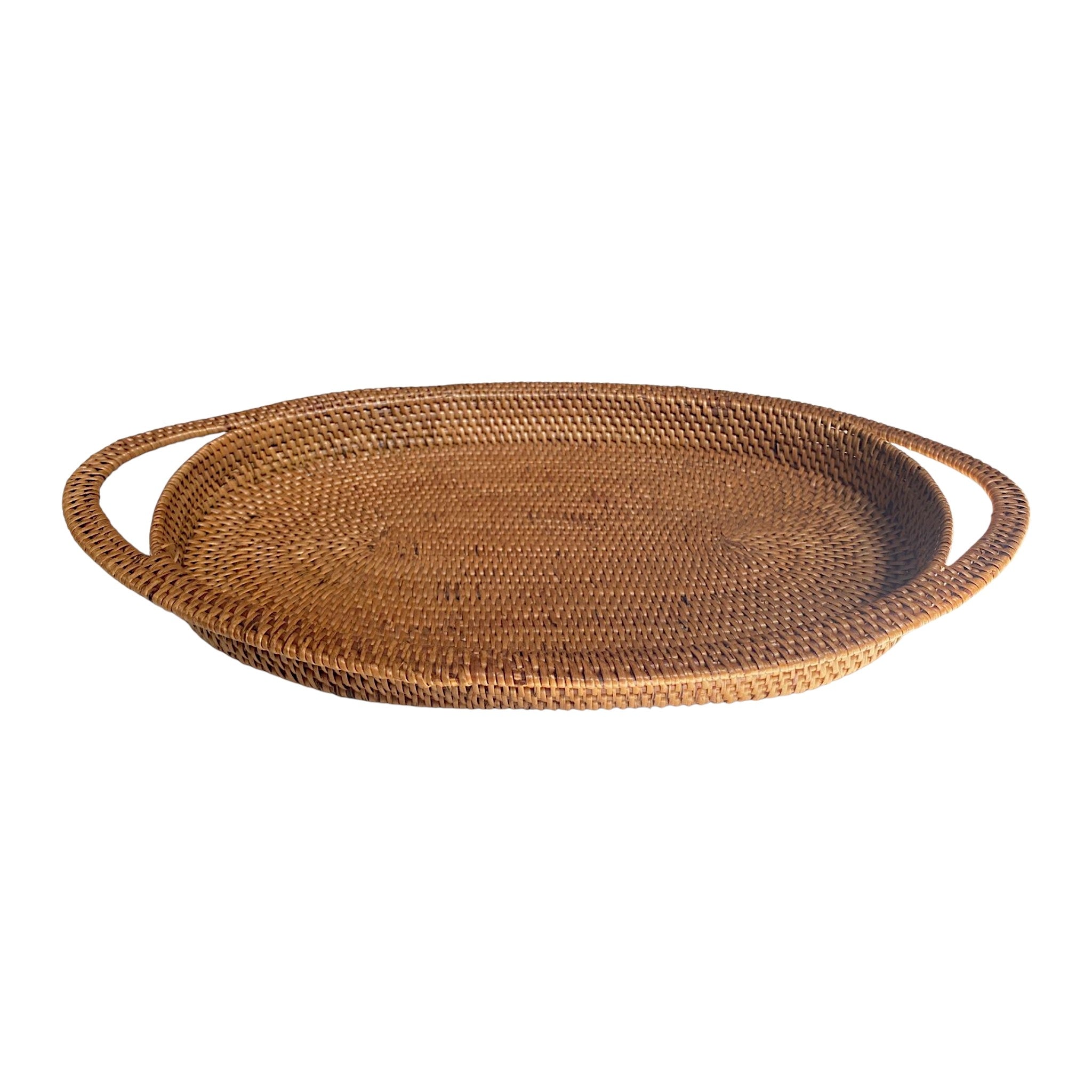 Rattan Oval Woven Handle Tray