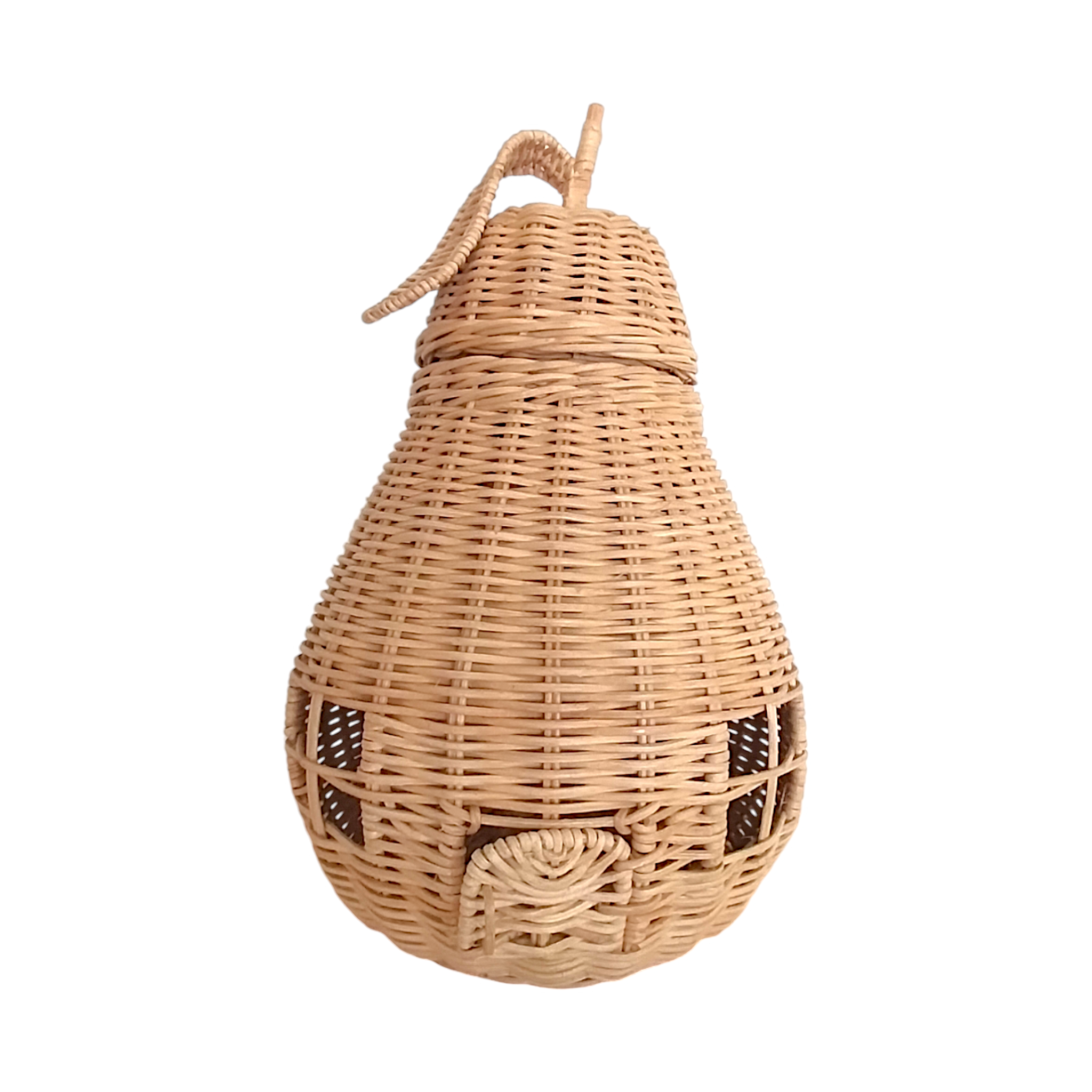 Handmade Rattan Pear Storage Basket