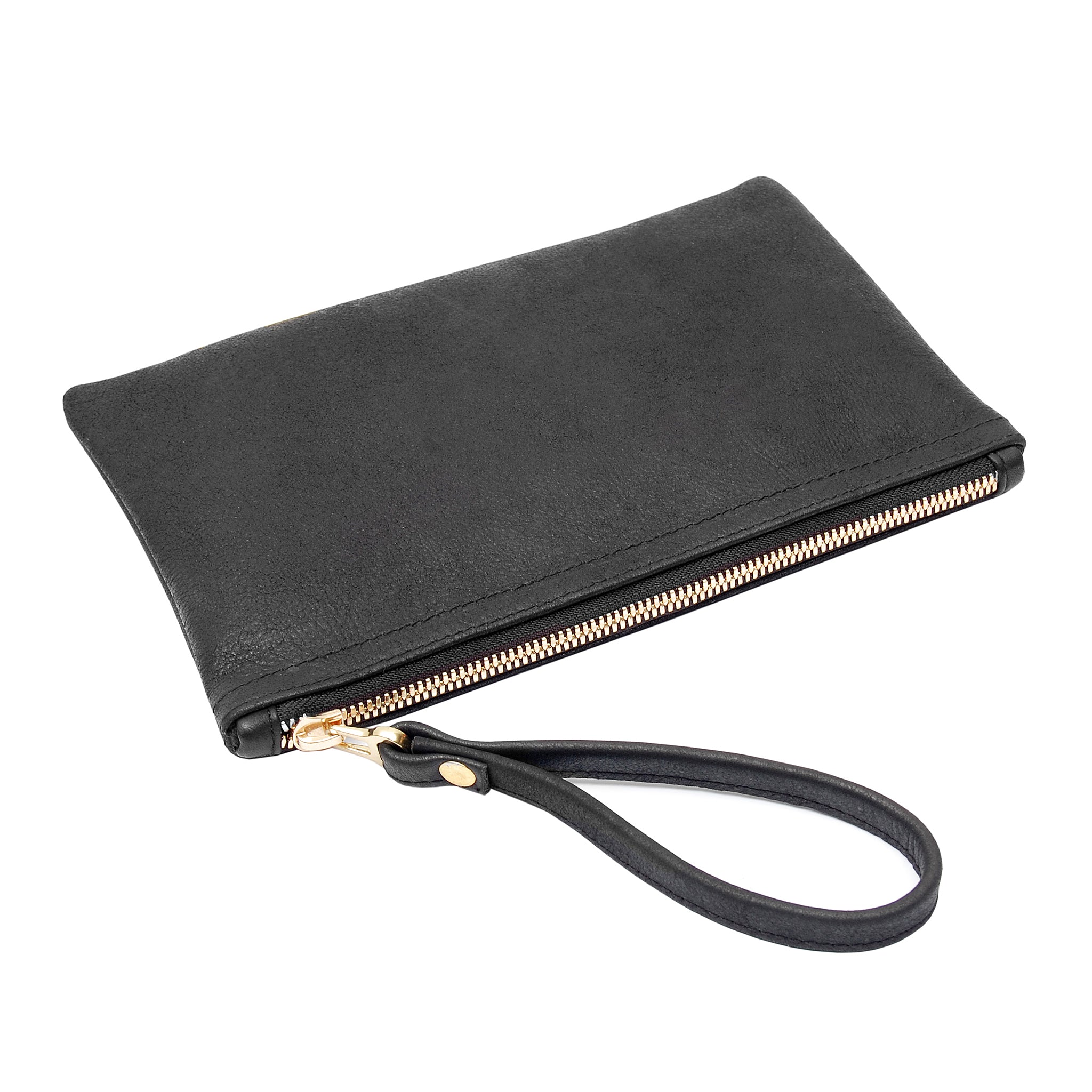 Black Leather Clutch