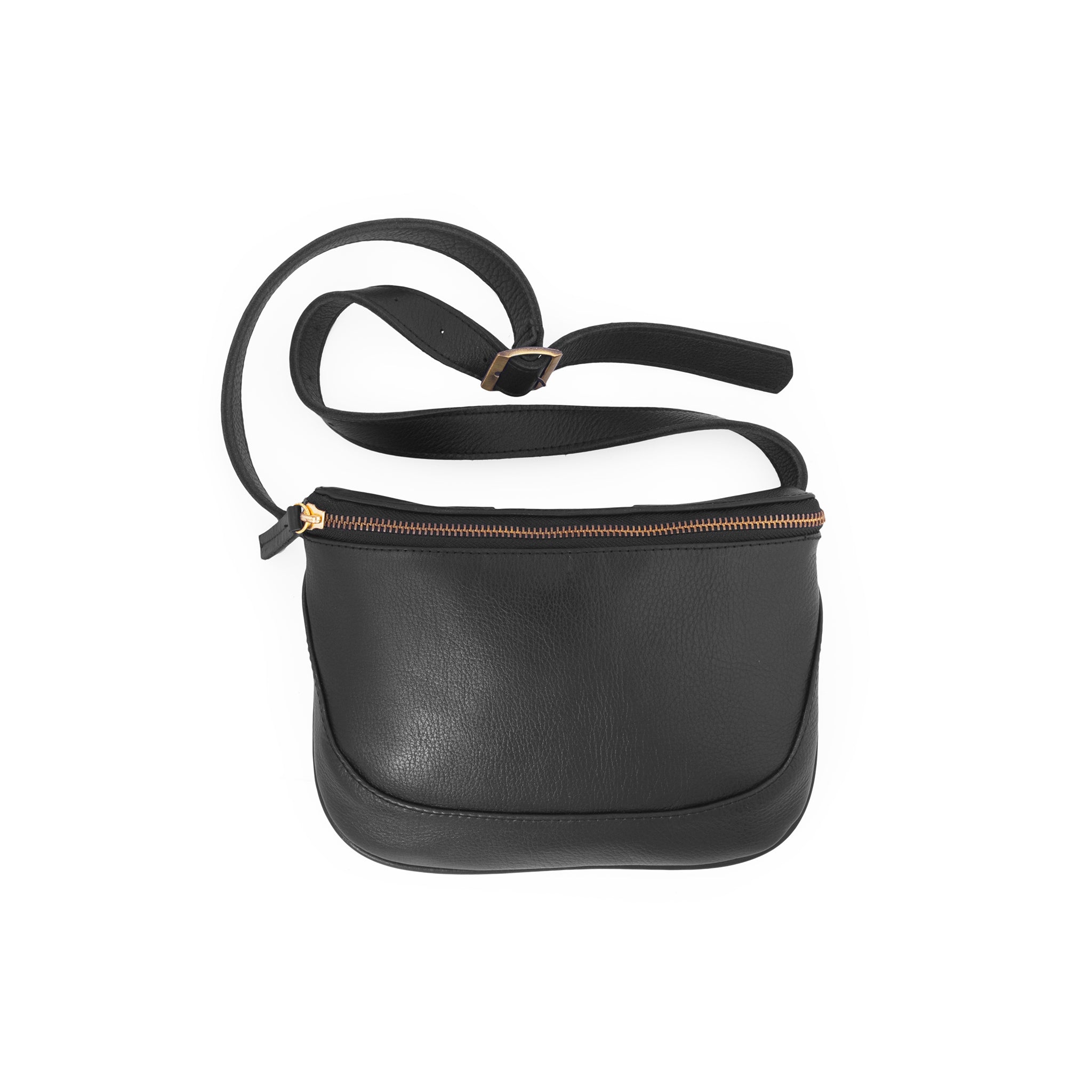 Soho-Belt Bag Leather Fanny Pack-Black