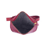 belt bags; belted leather fanny pack, crocodile leather belt bag; designer belt bags and fanny packs for women