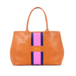 Tote, Handbags, Leather monogram bag, Women, Personalized leather goods, Monogram letter goods, Christmas gift ideas leather bags, Camel tote bag, Leather work tote bag for women