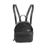 Black Leather Mini Backpack 