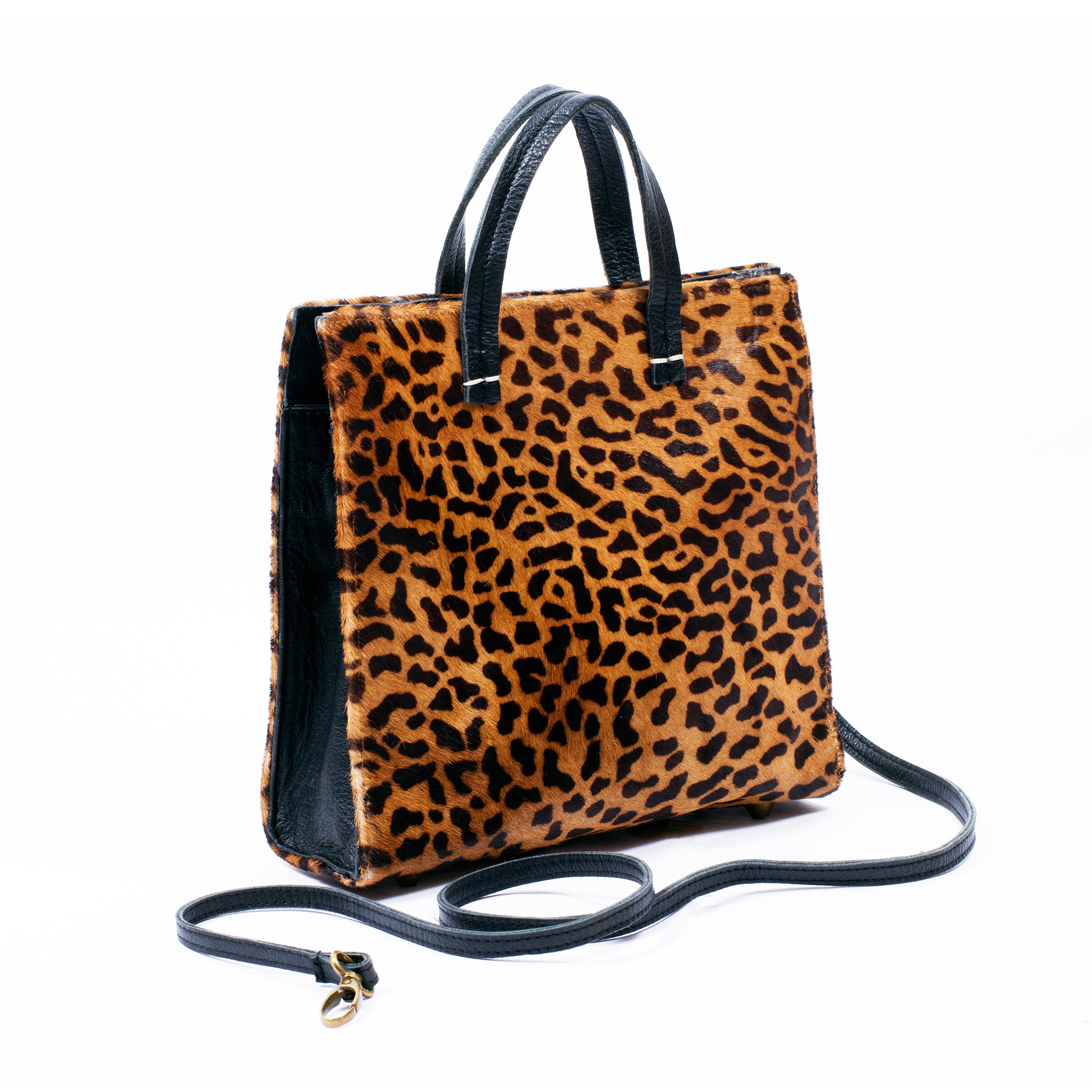 Mia-Leopard Animal Print Mini Leather Tote