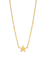 Star Shaped Gold Necklace 18 inches cable chain