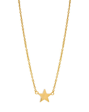 Star Shaped Gold Necklace 18 inches cable chain