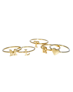 Alphabet Initial Letter 14k Ring Jewelry