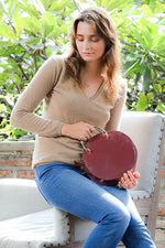 Paris-Small Round Double-Handle shoulder bag