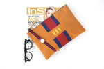 Daniel Wellington watch leather bags and purses; flat stripe clutch; leather stripe clutch; monogram clutch bag; personalized bags