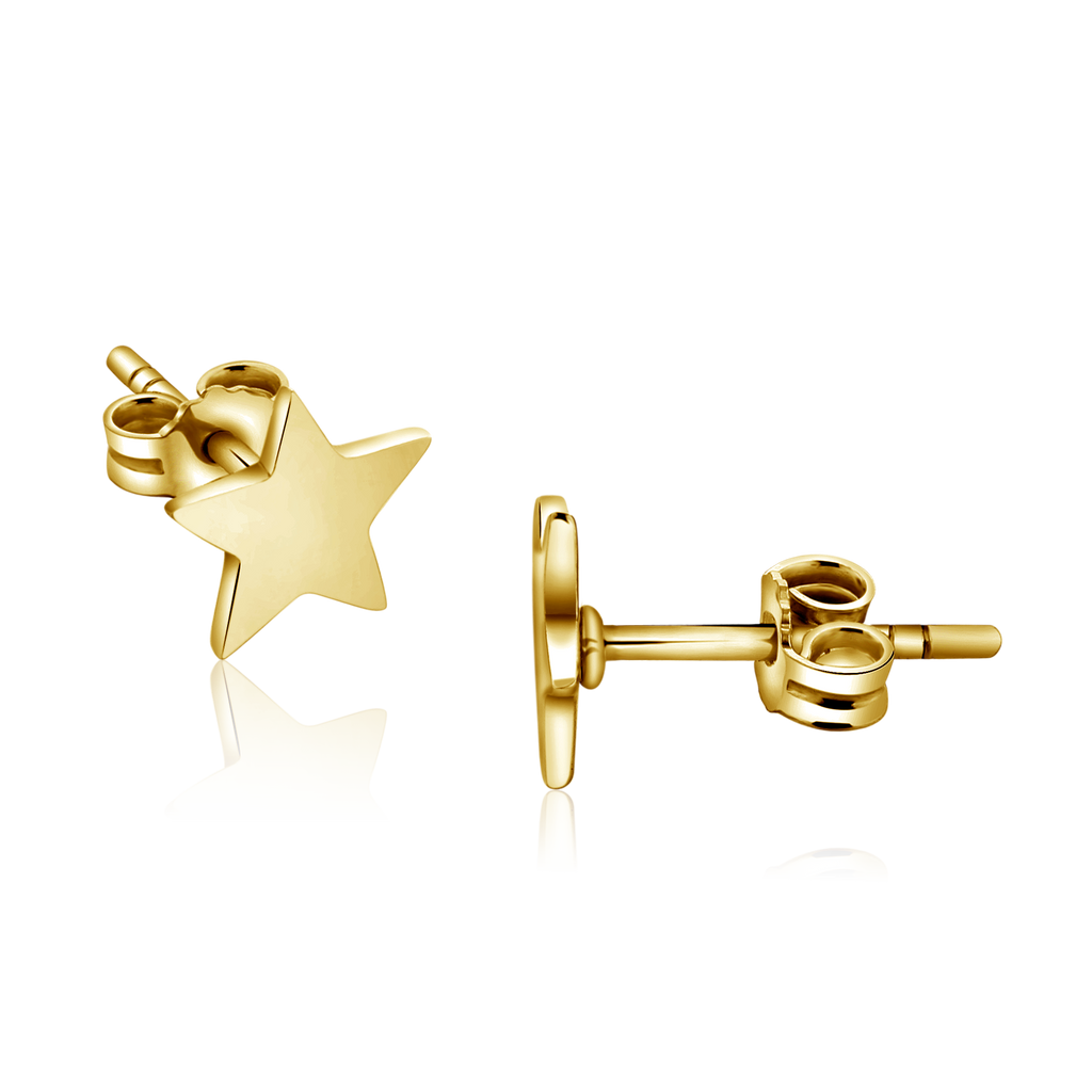 Star Shaped Gold Earring Pair