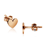 Rose gold mini stud heart earring