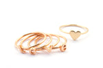 Stacking Rose Gold Letter Rings