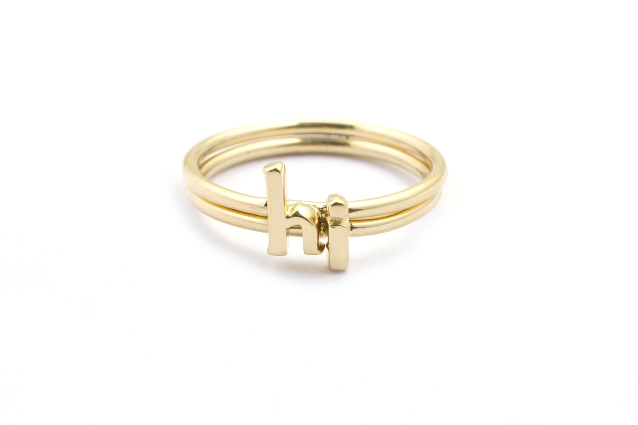 Alphabet Rings, Stackable Initial Rings