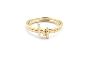 Alphabet Rings, Stackable Initial Rings