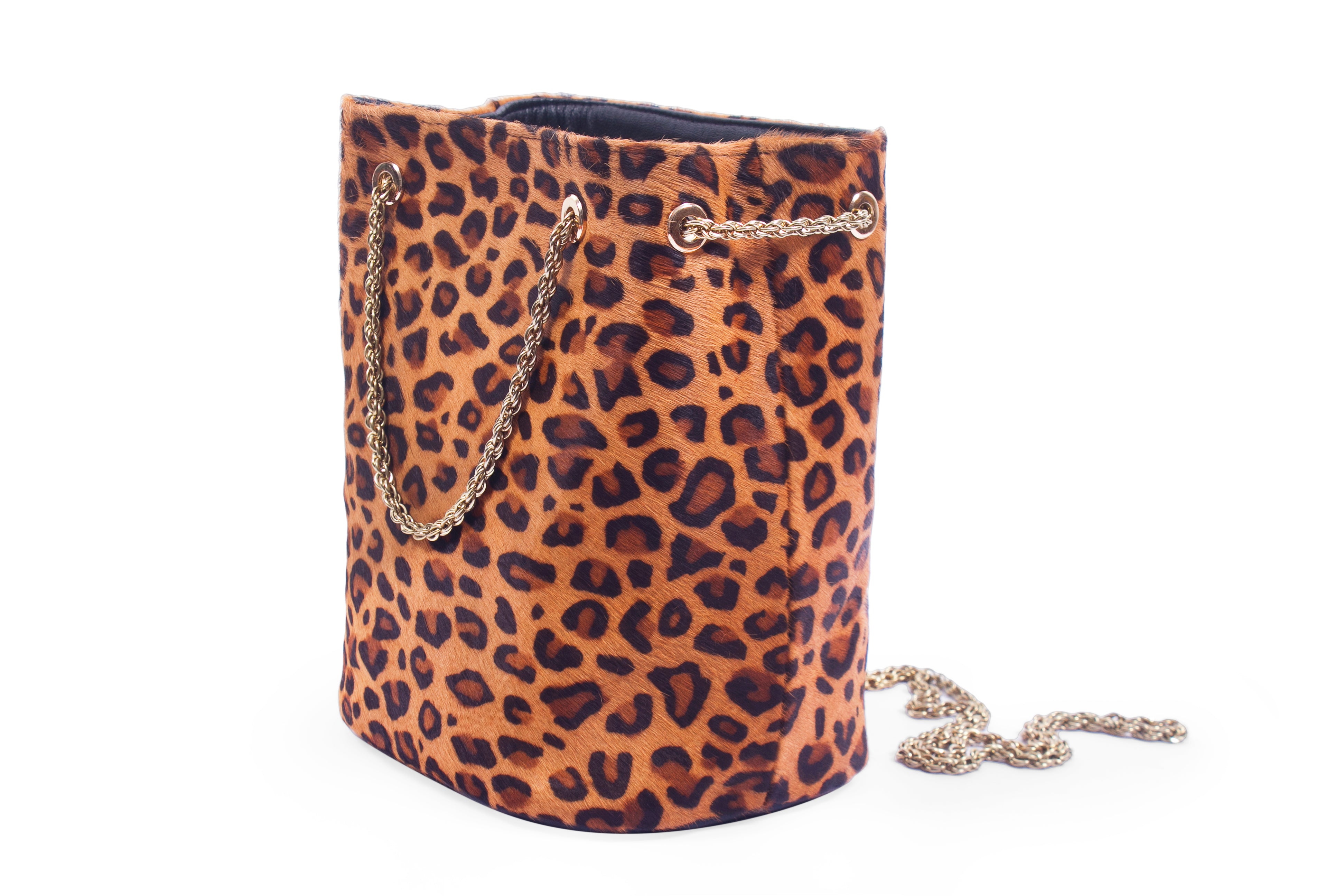 Amelia Bag-Cheetah Print-Sac à main avec cordon de serrage