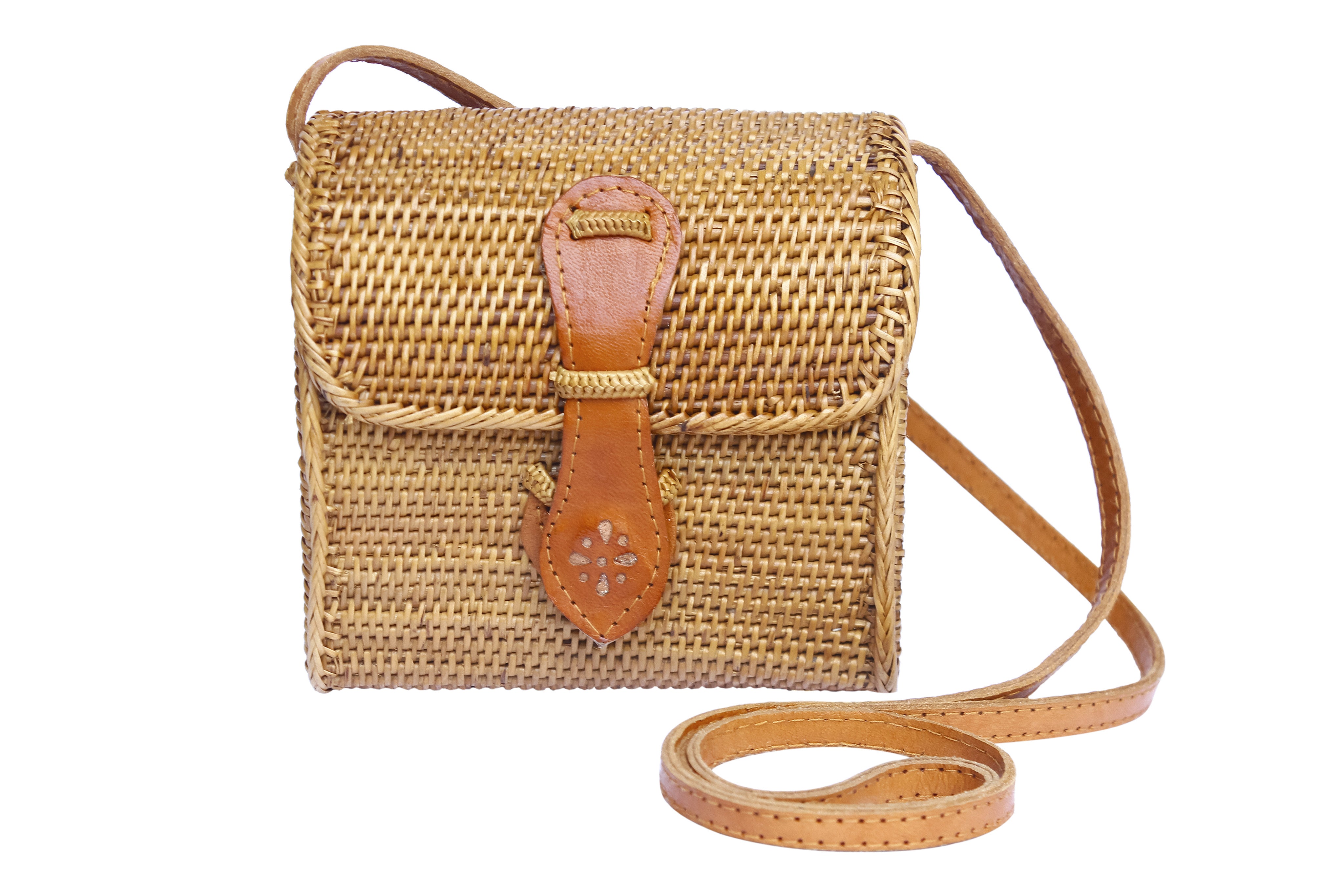 Small basket ata shoulder bag, small woven rattan bag, Ata bag, basket bag