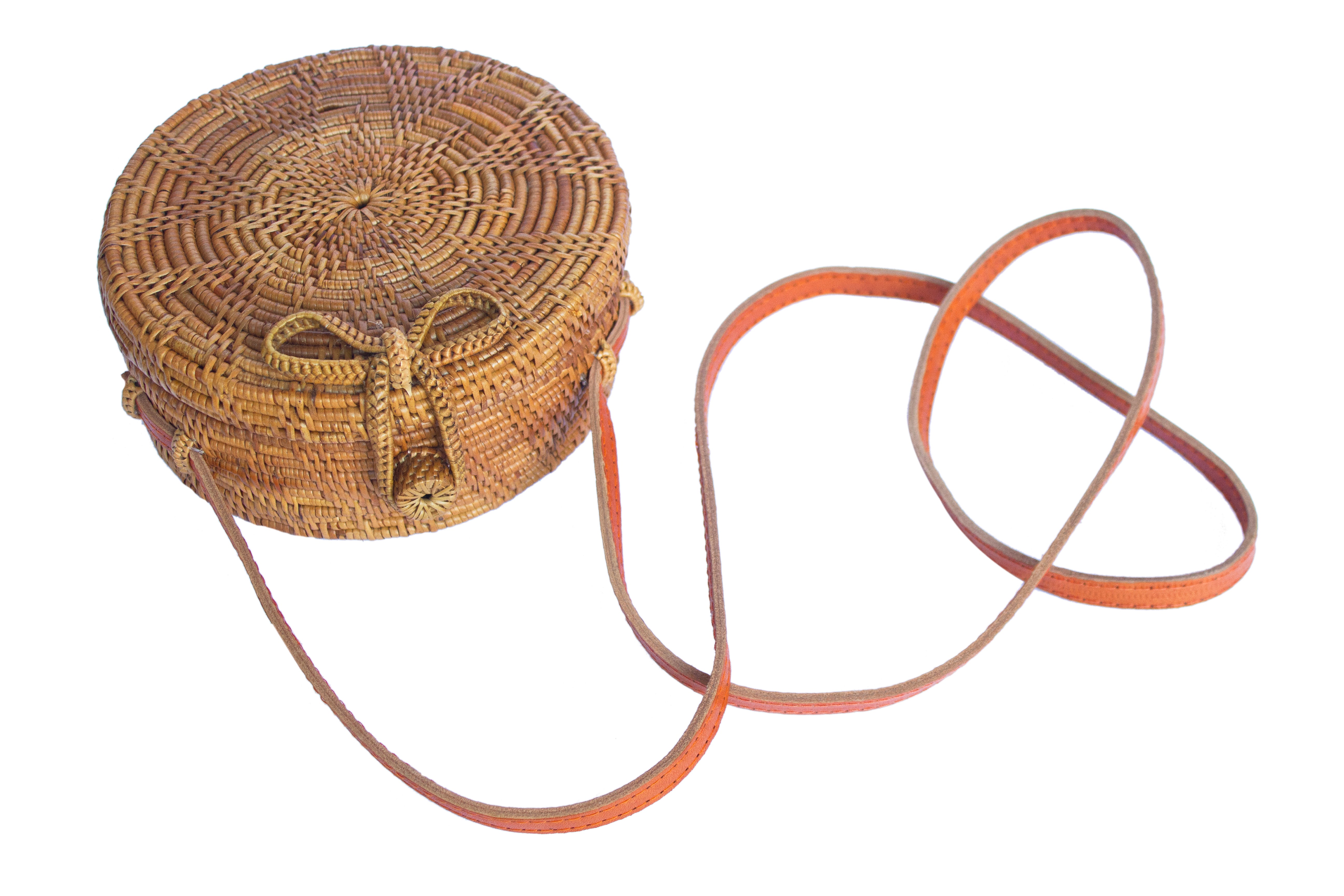 Circular Rattan Bag- Crossbody Round Shoulder Bag