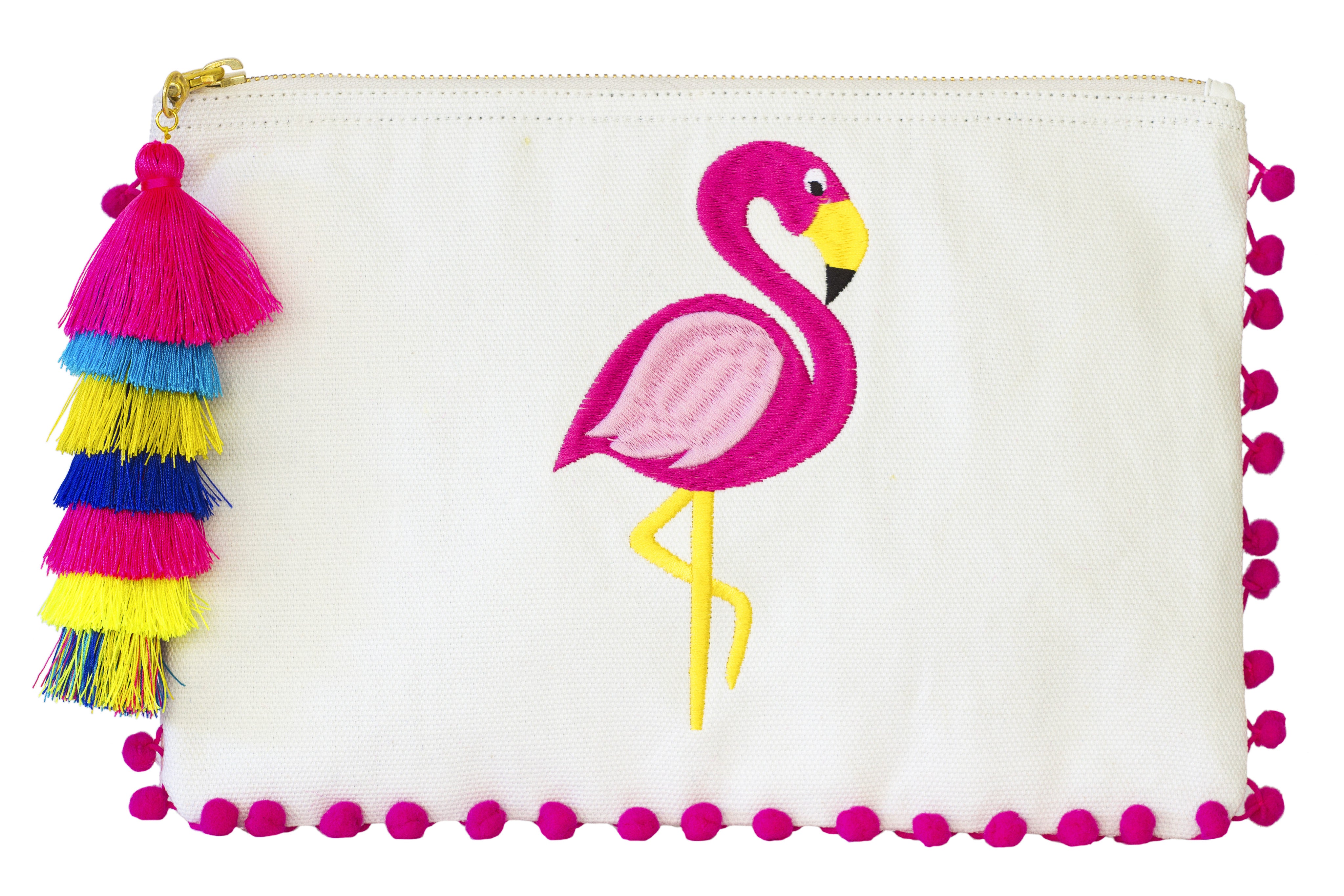 PomPom Clutch; Summer 2017 bag find; Beach bag under $50; Clutch Bag; Beach bag; embroidery pompom clutch; embroidered bag; embroidered handbag