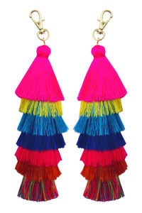 Tassel Bohemian Multi Color Key Chain
