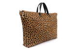 Side view Leopard print Travel Weekender Handbag