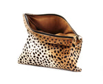 Clutch purse Calf hair leather bags Animal Print Handbags