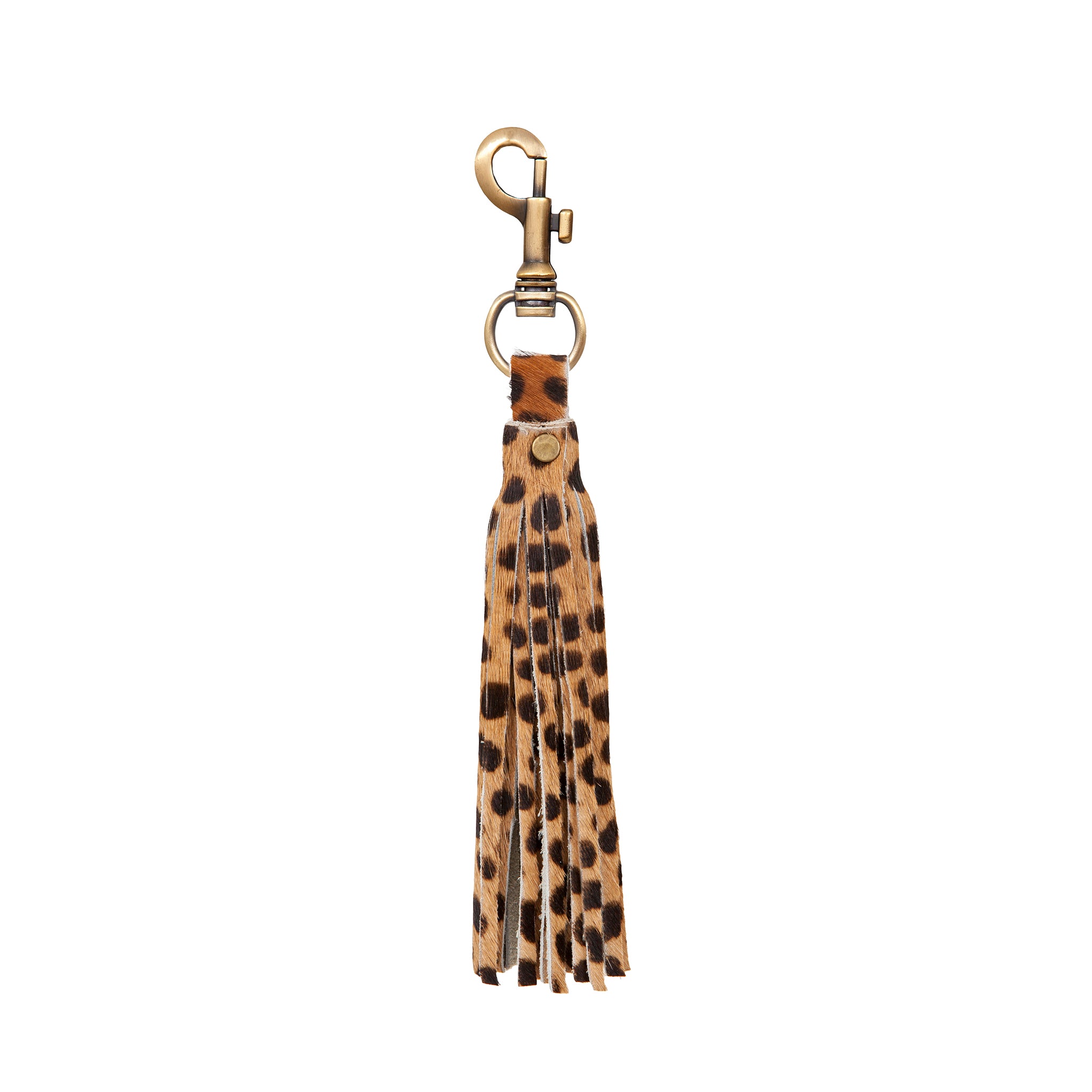Leopard Print Tassel Keychain