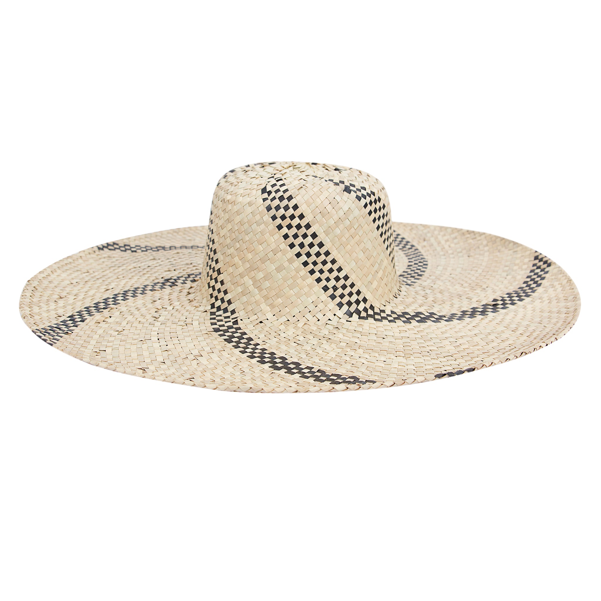Chapeau de soleil de plage en paille à large bord