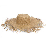 Fringe Edge Wide Brim Straw Women Hat