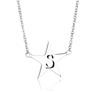 Star Initial Pendant Necklace