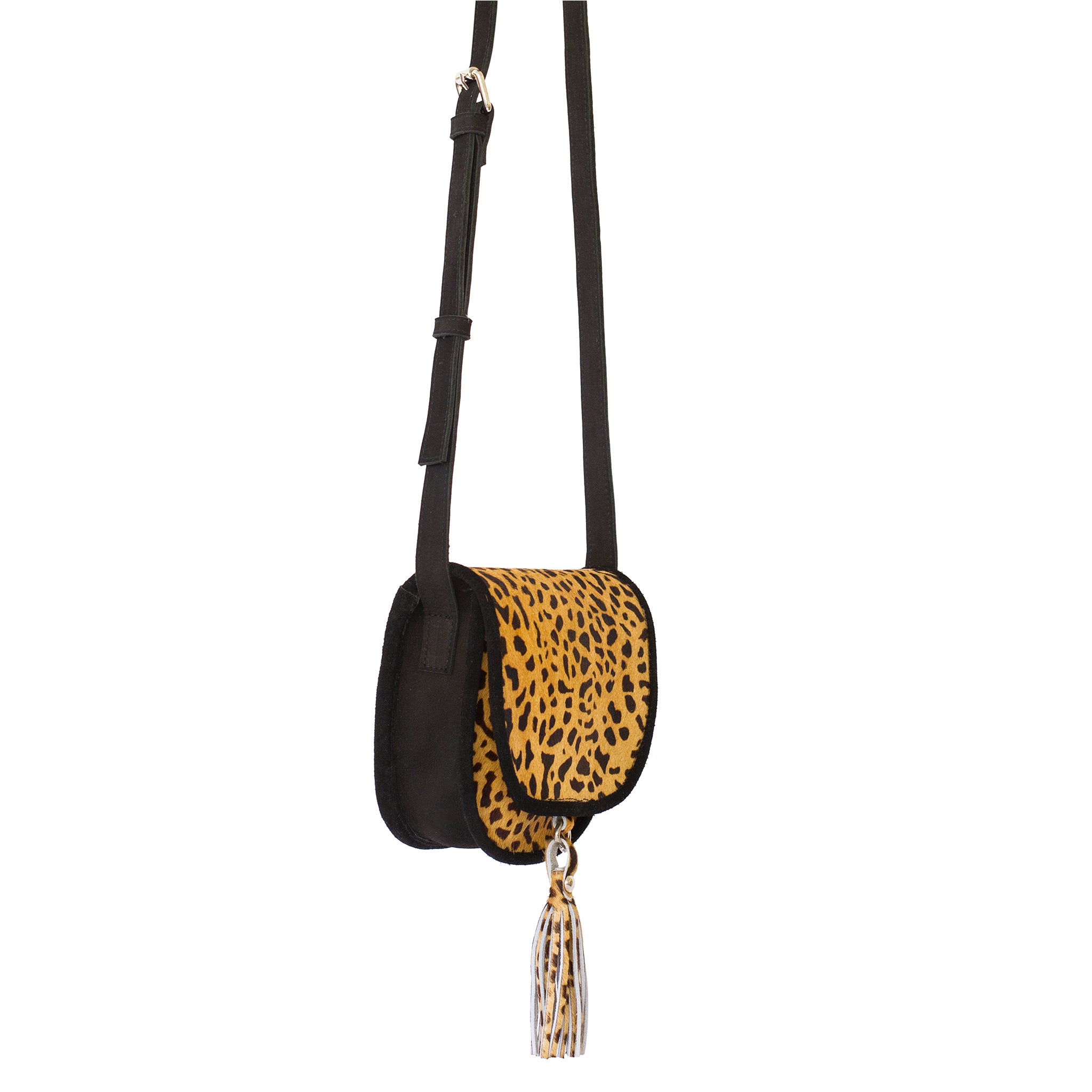 Saddle Crossbody Leopard Print Shoulder Bag