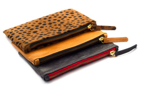 Bags and Purses; Wallet Clutch; CV. Wallet Clutch; Leopard Print Calf Hair Clutch; Leather; Bridesmaid Gift; Bride to be; Wedding Gift ideas; Gift for Bride