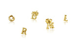Inital Stud Earrings Vermeil 14k Gold