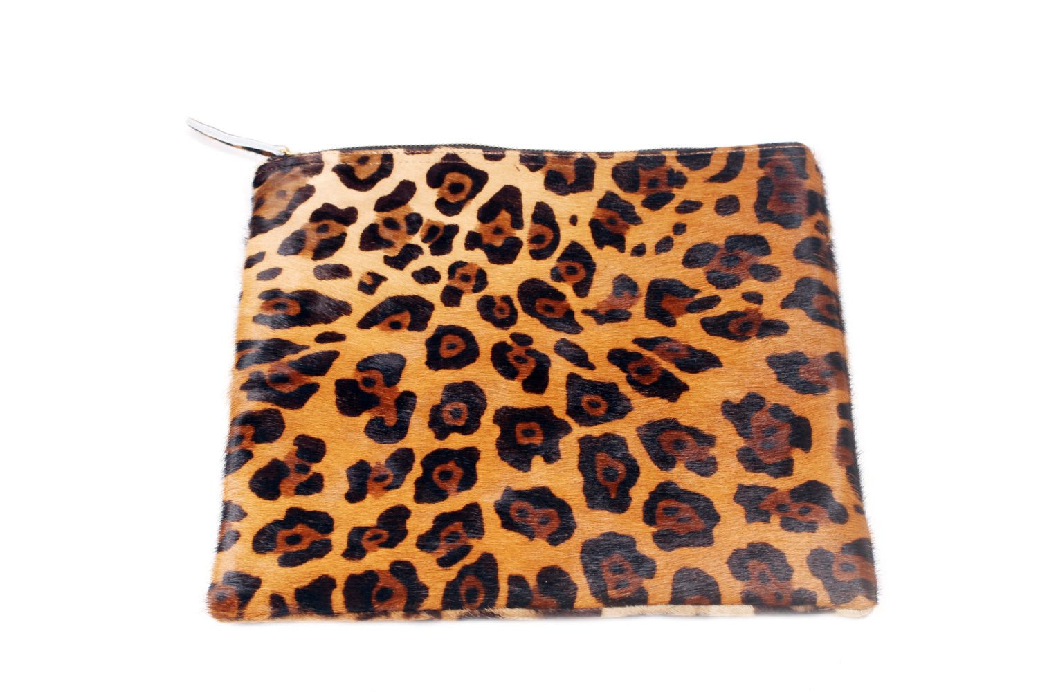 Flat view jaguar foldover clutch womens bag