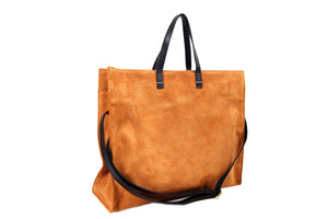 Tote, Leather Tote, Leathe tote, Camel Tote, Simple Seude Leather Tote, Tote bag, Tan Simple Tote