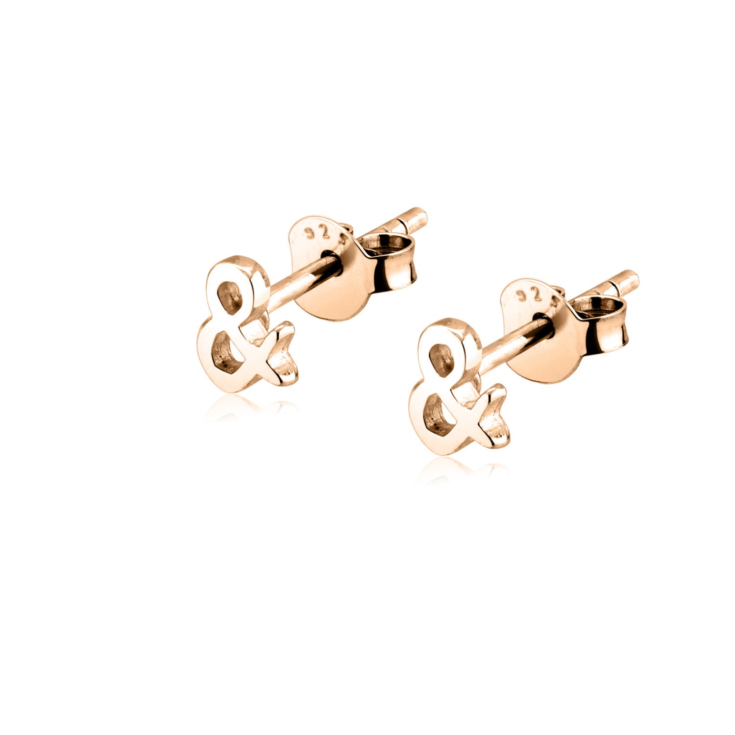 Dainty Tiny Ampersand Symbol Earrings Girl Women