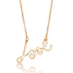 Script love necklace, jewelry, necklace, script jewelry,