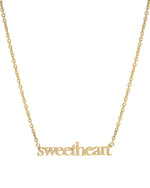 14k Custom Word Necklace Women