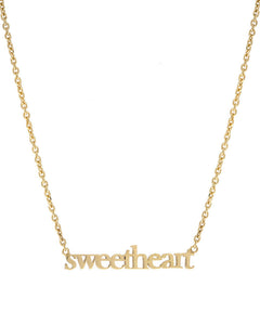 14k Custom Word Necklace Women