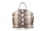 Python-Embossed Tote; Python Leather Tote; Leather python embossed Tote; Python Handbag