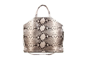Python-Embossed Tote; Python Leather Tote; Leather python embossed Tote; Python Handbag