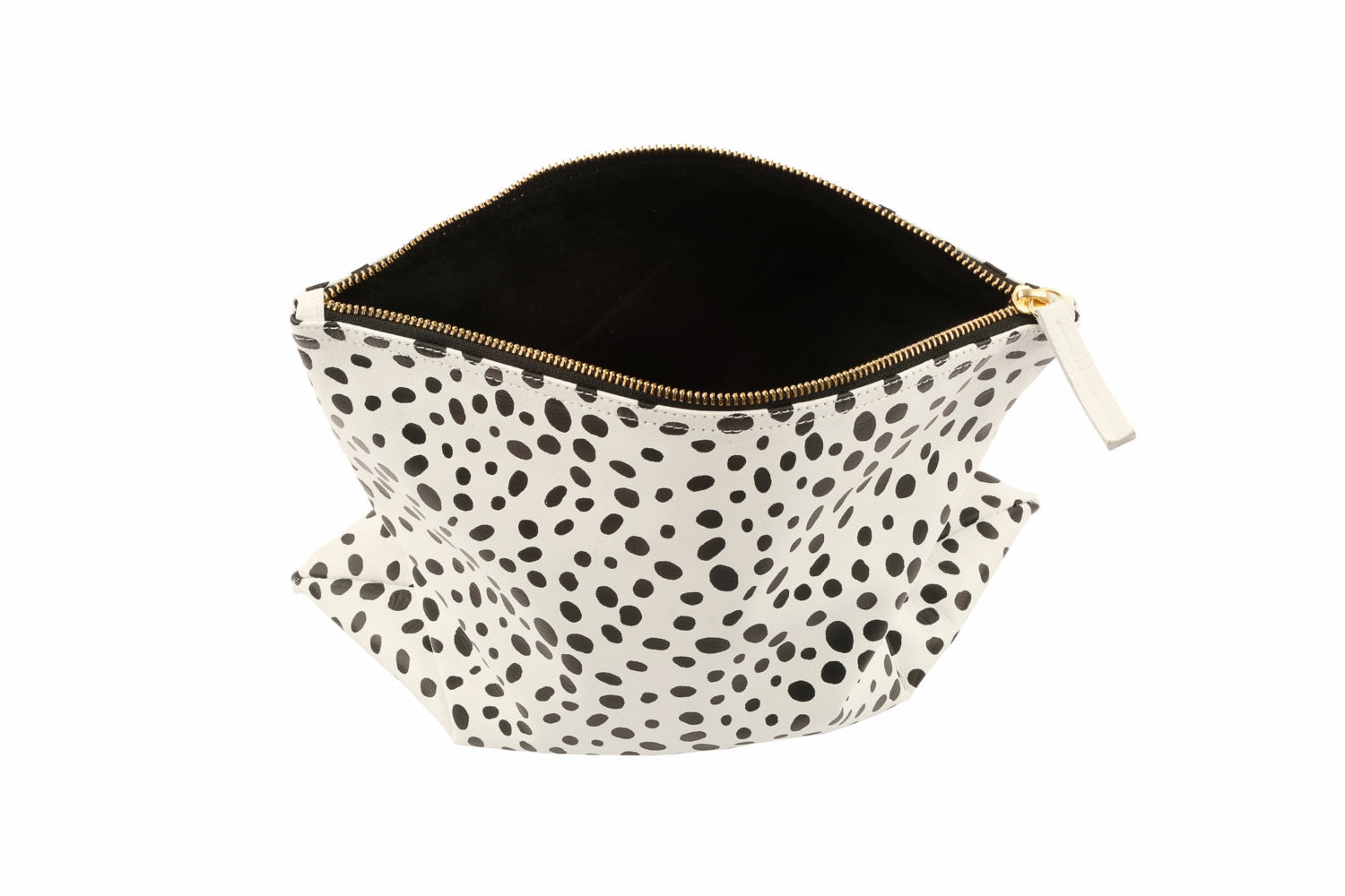 Foldover clutch-Dalmatian Black/White Spotted