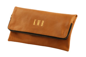 Bags and Purses; Monogrammed Clutch; Foldover Clutch; CV. Foldover Clutch;Leather goods; Bridesmaid Gift; Bride to be; Wedding Gift ideas; Gift for Bride