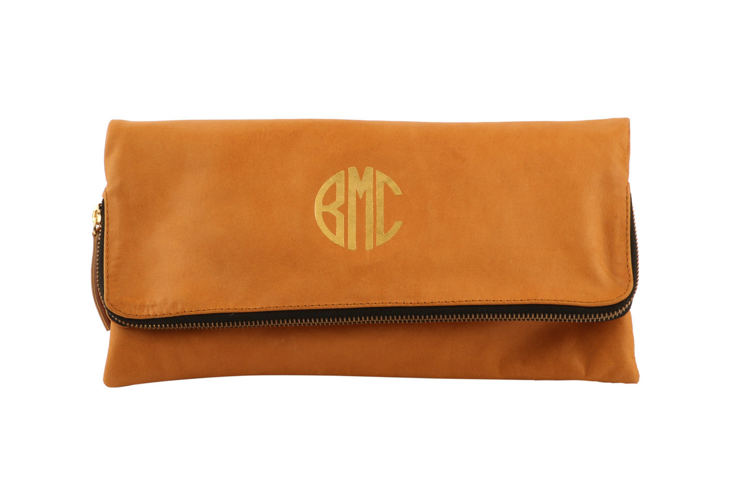 Foldover Clutch-Monogrammed + Personalized Leather
