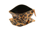 Leopard print fold over clutch, Leopard print Clutch, Leather print leopard clutch, Lepoard print clutch