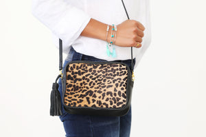 Cheetah Printed Crossbody Shoulder Handbag